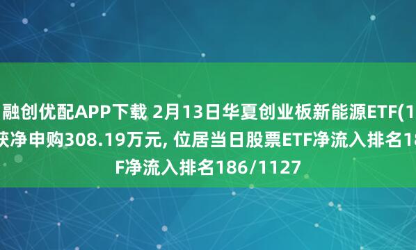 融创优配APP下载 2月13日华夏创业板新能源ETF(159368)获净申购308.19万元, 位居当日股票ETF净流入排名186/1127